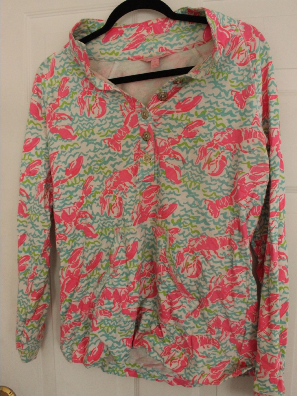 Lilly Pulitzer Mint, Pink & Lime Lobster Print Pullover - Picture 2 of 6